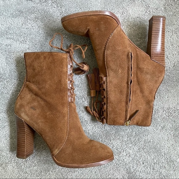 Michael Kors Collection Odile Suede Lace Up Boots - Picture 4 of 11